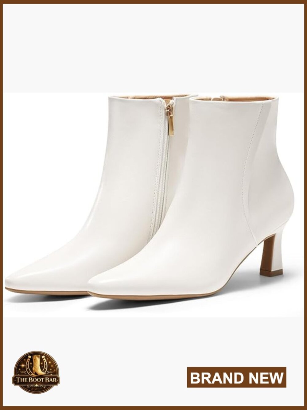 Women's Kitten Low Heel Ankle Boots Pointed Toe Side Zipper Dress Shoes